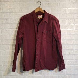 3 for 20 Levi's maroon long sleeve button down L